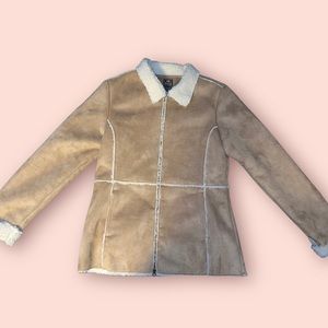 Route 66 Women's Polyester/Sherpa Tan Jacket Size Large